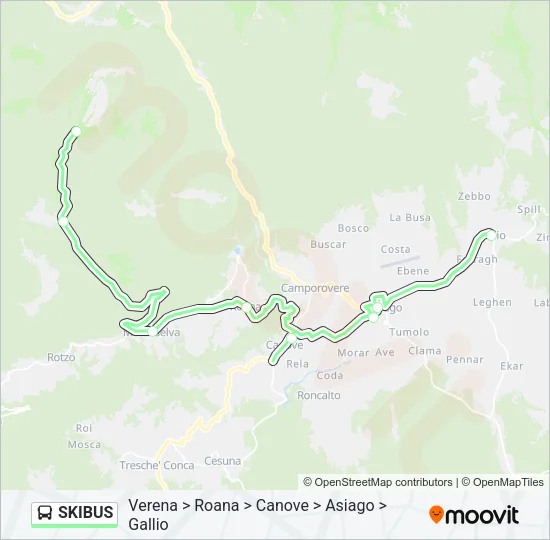SKIBUS Bus Line Map