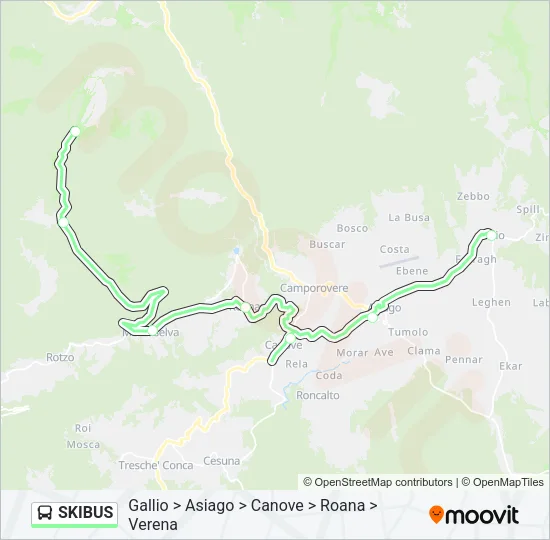 SKIBUS Bus Line Map