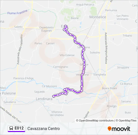 E012 Bus Line Map