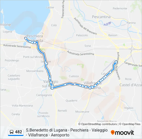482 Bus Line Map
