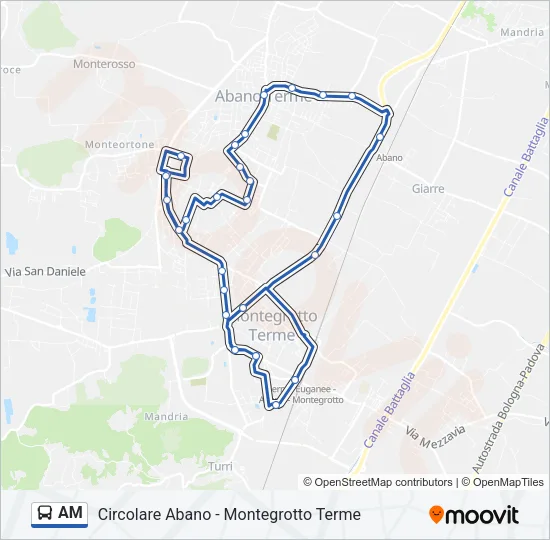 AM Bus Line Map