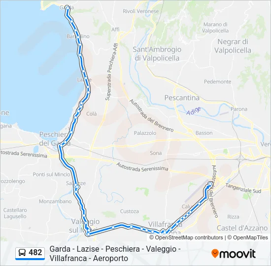 482 Bus Line Map