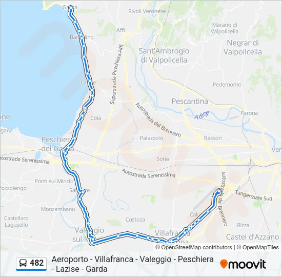 482 Bus Line Map
