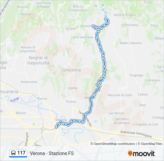 117 Bus Line Map