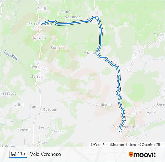 117 Bus Line Map