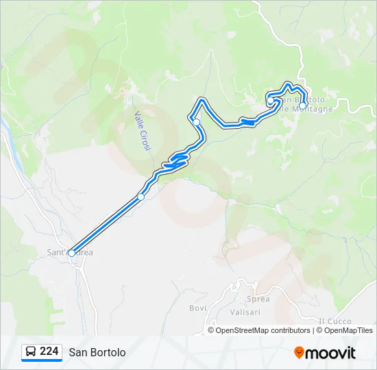 224 Bus Line Map