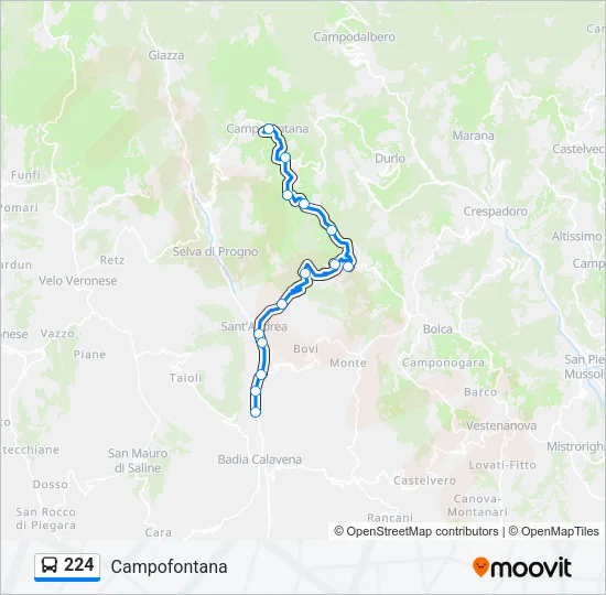 224 Bus Line Map