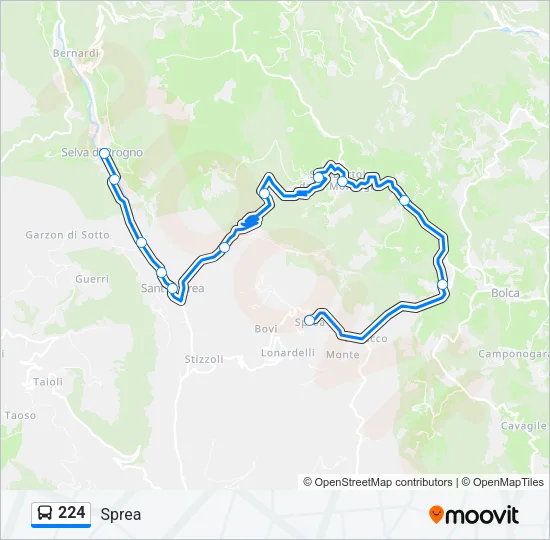 224 Bus Line Map
