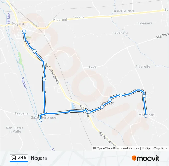 346 Bus Line Map
