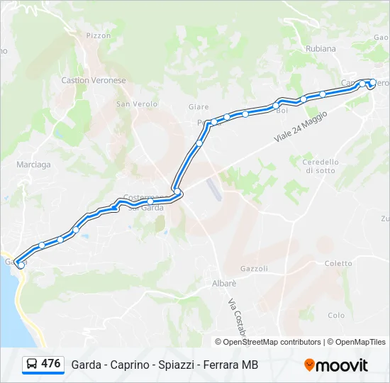 476 Bus Line Map