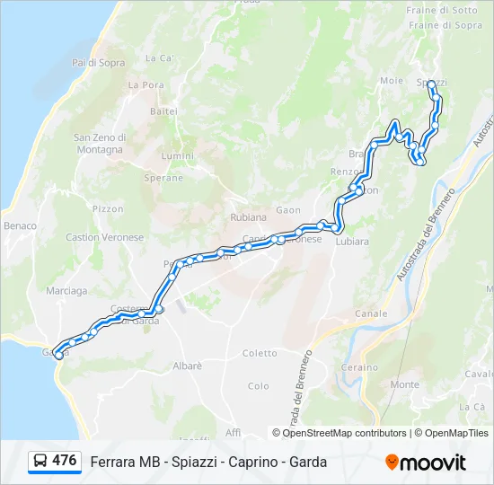476 Bus Line Map