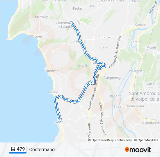 479 Bus Line Map