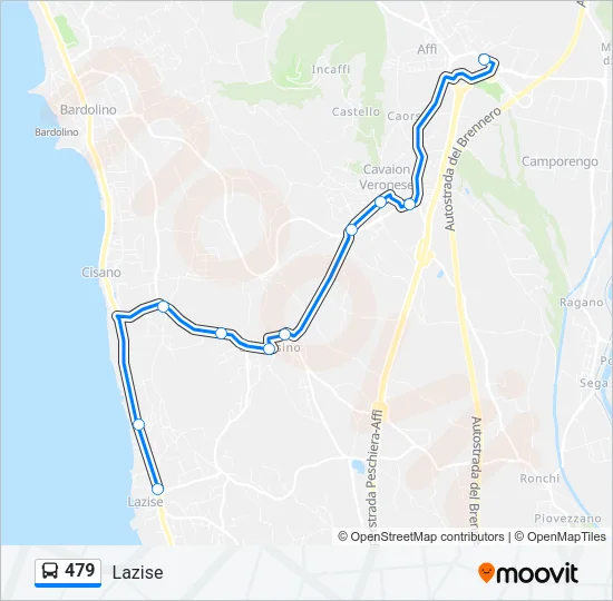 479 Bus Line Map