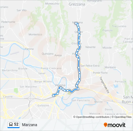 52 Bus Line Map