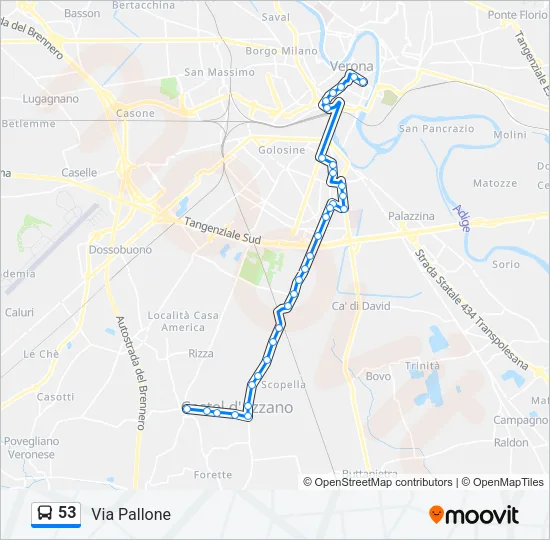 53 Bus Line Map