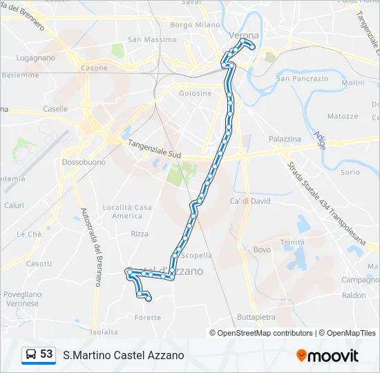 53 Bus Line Map