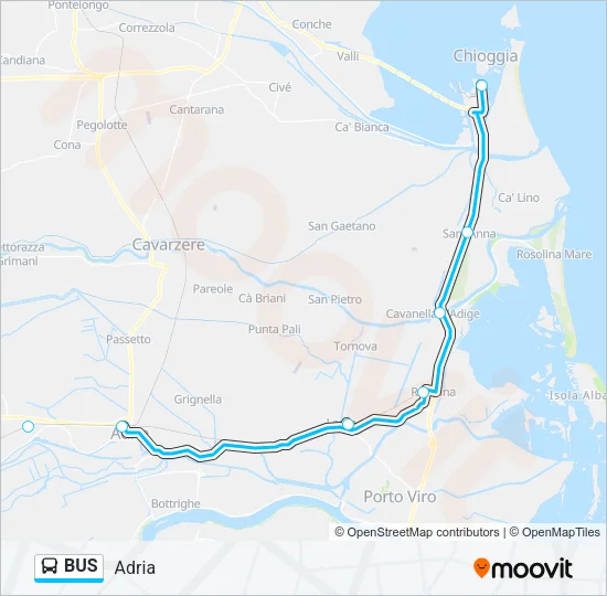 Mappa della linea BUS