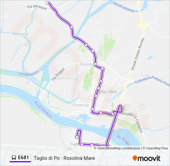 E681 Bus Line Map