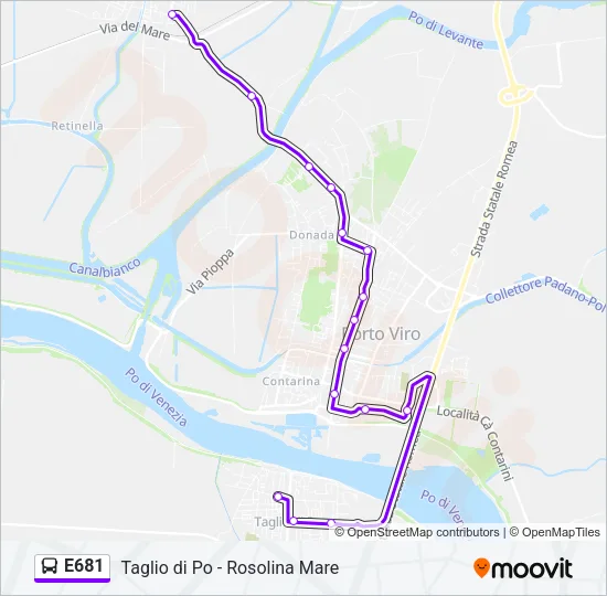 E681 Bus Line Map