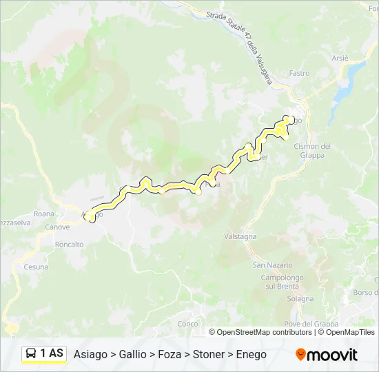 1 AS Bus Line Map