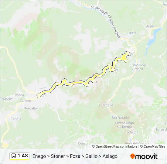 1 AS Bus Line Map