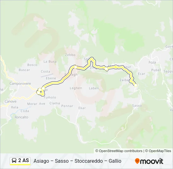 2 AS Bus Line Map