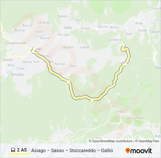 2 AS Bus Line Map