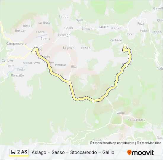 2 AS Bus Line Map