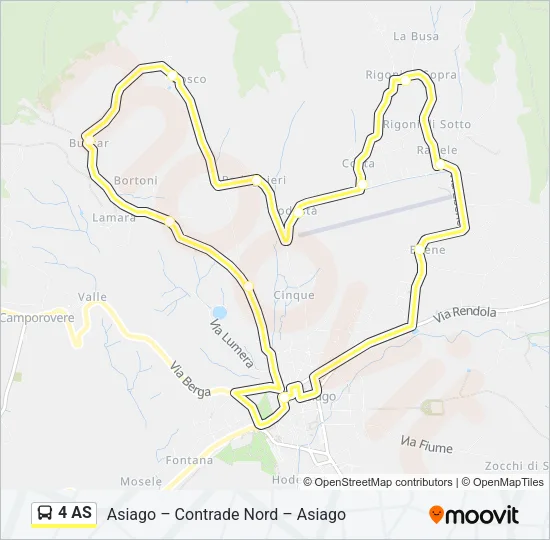 4 AS Bus Line Map