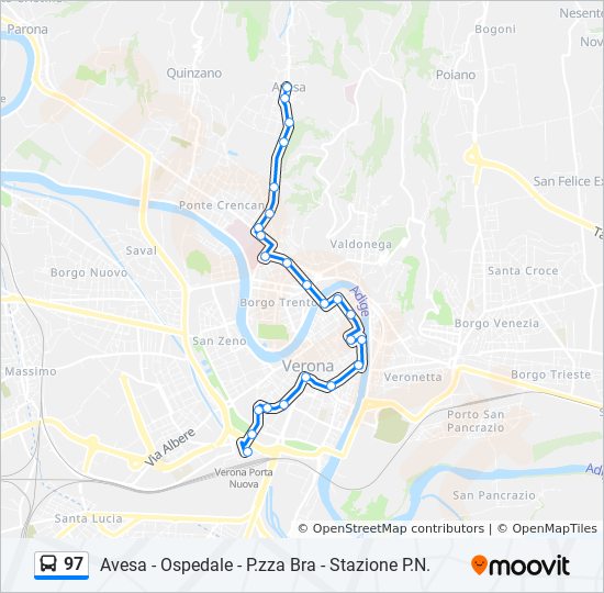 97 Bus Route Map 97 Route: Schedules, Stops & Maps - Porta Nuova Fs (Updated)