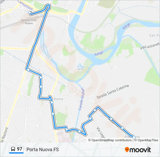 97 Bus Line Map