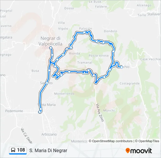 108 Bus Line Map