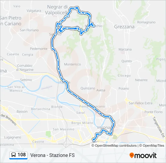 108 Bus Line Map