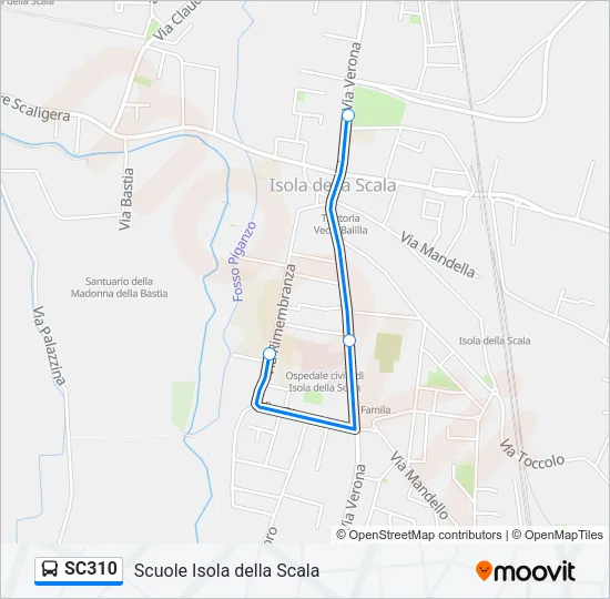 SC310 Bus Line Map