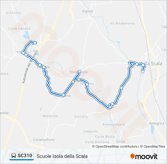 SC310 Bus Line Map