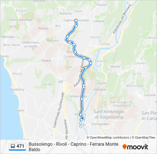 471 Route: Schedules, Stops & Maps - Caprino Veronese (Updated)