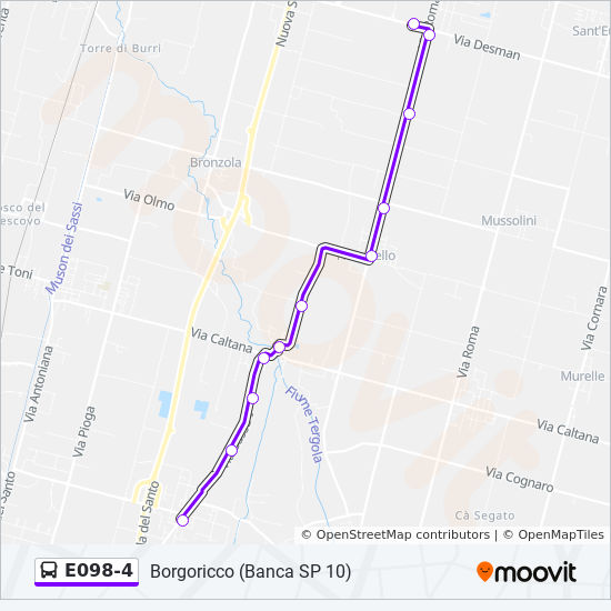 E098-4 bus Line Map