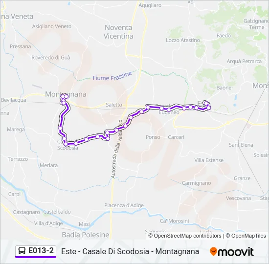 E013-2 Bus Line Map