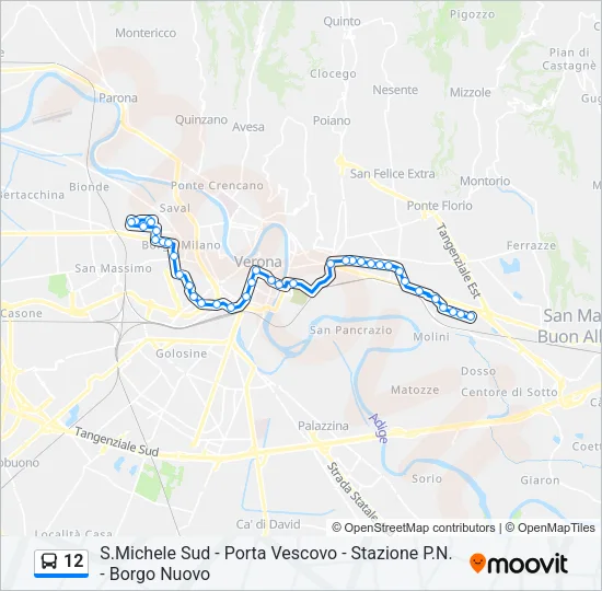 12 Bus Line Map