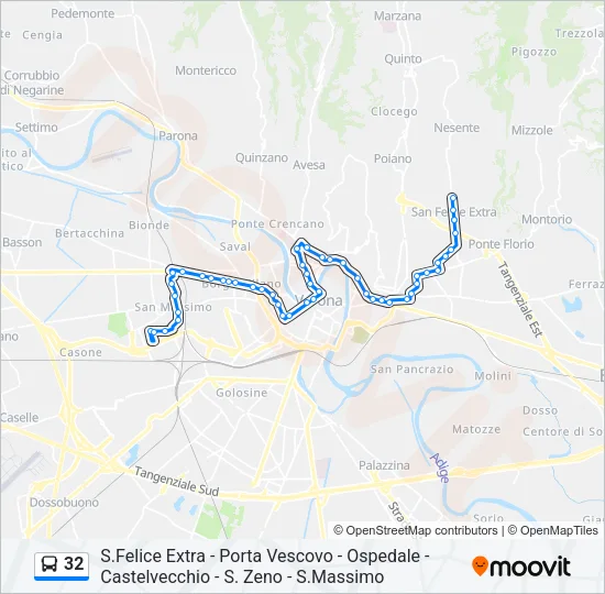 32 Bus Line Map