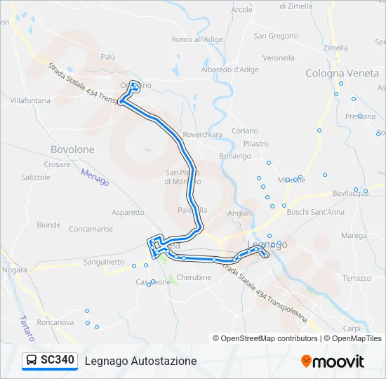 SC340 Bus Line Map
