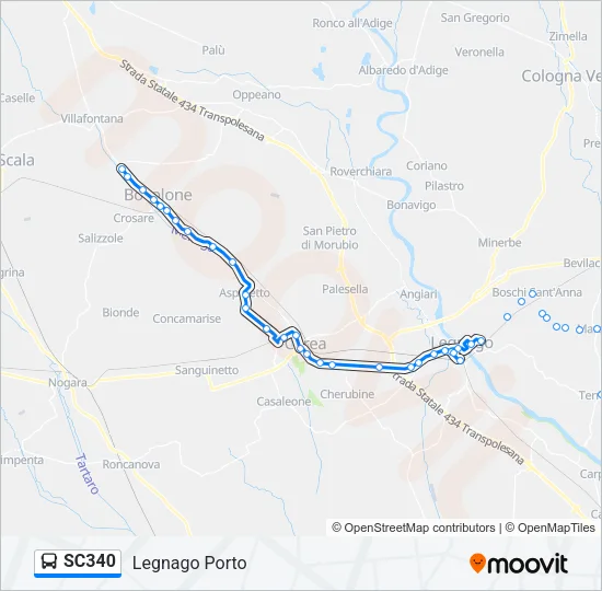 SC340 Bus Line Map