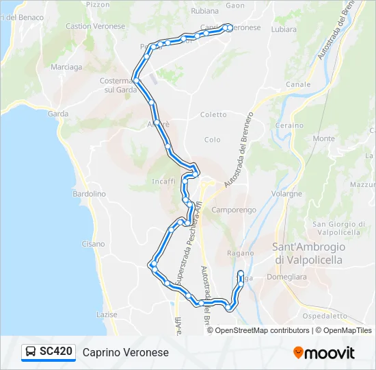 SC420 Bus Line Map