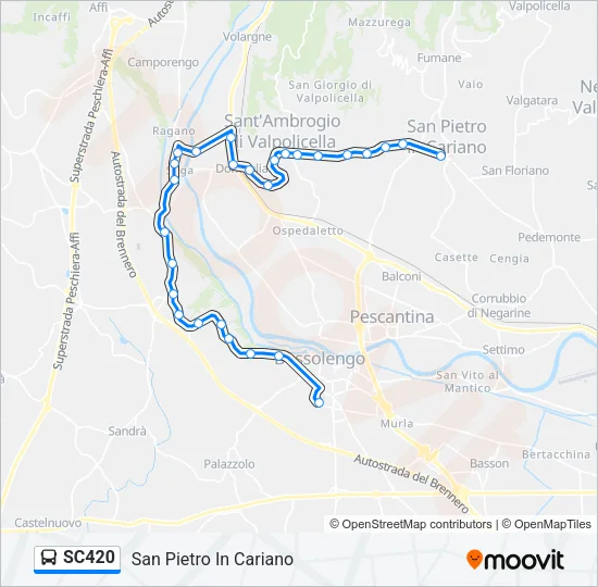 SC420 Bus Line Map