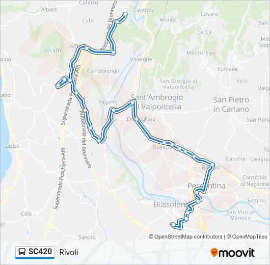 SC420 Bus Line Map