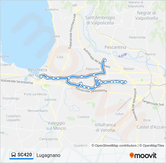 SC420 Bus Line Map