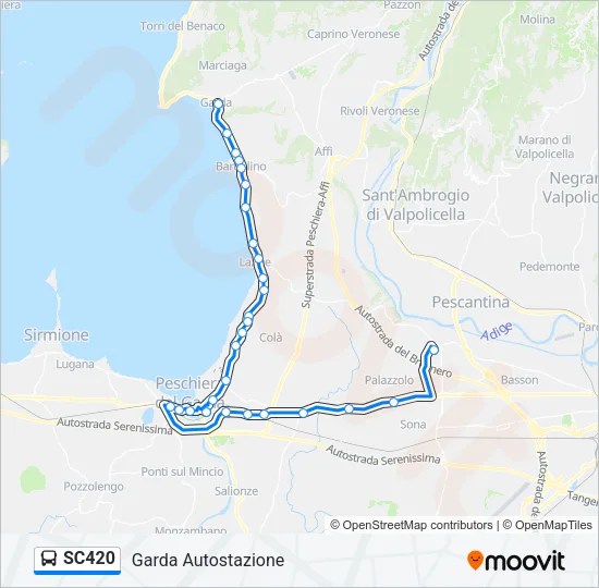 SC420 Bus Line Map