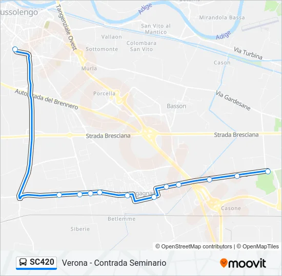 SC420 Bus Line Map