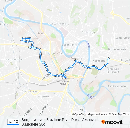 12 Bus Line Map