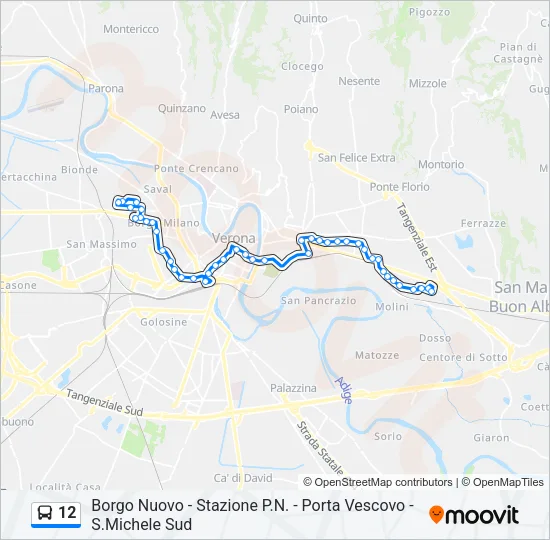 12 Bus Line Map